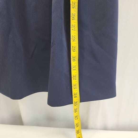 Calvin Klein Size 8 Petite Navy Blue Pleated Fit a Flare Dress S3 NWT - Picture 3 of 7